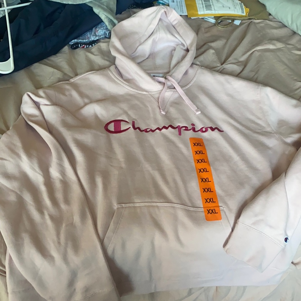 PLUS LIGHT PINK CHAMPION HOODIE